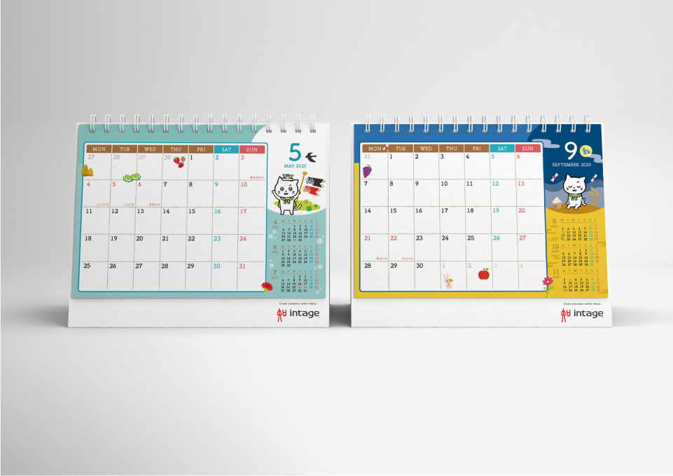 株式会社インテージ 様 卓上カレンダー（2018-2020）  株式会社インテージ 様