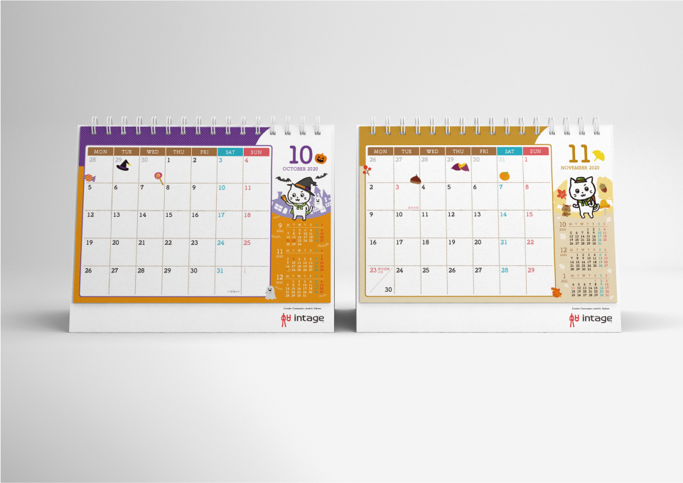 株式会社インテージ 様 卓上カレンダー（2018-2020）  株式会社インテージ 様