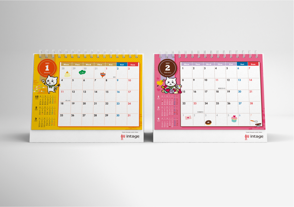 株式会社インテージ 様 卓上カレンダー（2018-2020）  株式会社インテージ 様